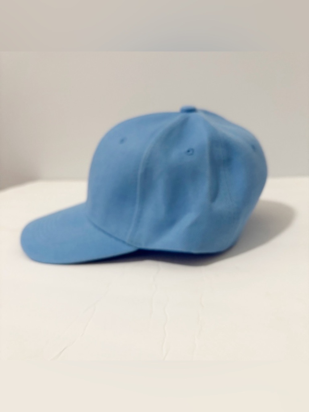 Classic Blank Light Blue Cotton Baseball Cap Hat Plain Minimalist Solid Sporty - Picture 2 of 7